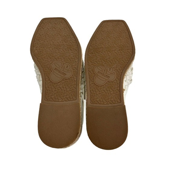 Sam & Libby Women's Shoes White Beige 8 Asha Platform Espadrille Fisherman Flat - Picture 4 of 5